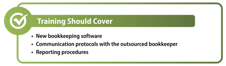 A list of training items for your in-house accounting team