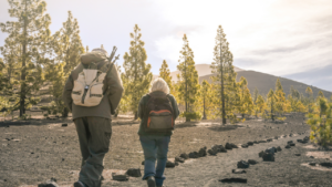 Couple hiking