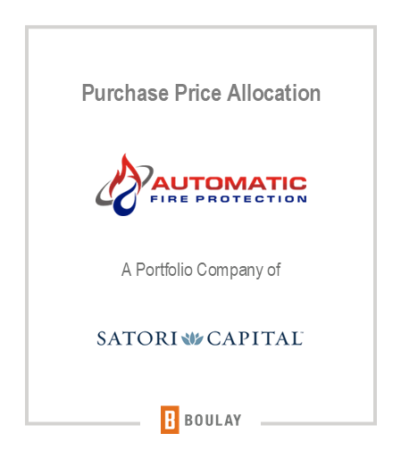 Purchase Price Allocation: Automatic Fire Protection. A portfolio company of Satori Capital.