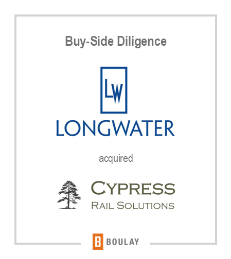Buy-Side Diligence Longwater acquired Cypress Rail Solutions
