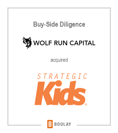 Buy-Side Diligence Wolf Run Capital acquired Strategic Kids